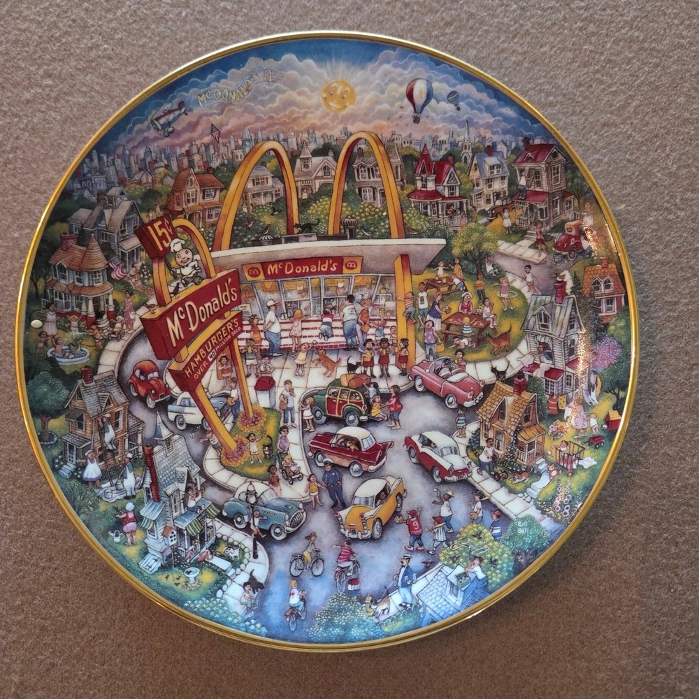 McDonalds Golden Moments Bill Bell Franklin Mint Limited Edition Plate HA9449
